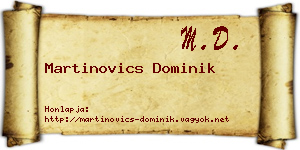 Martinovics Dominik névjegykártya