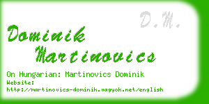 dominik martinovics business card
